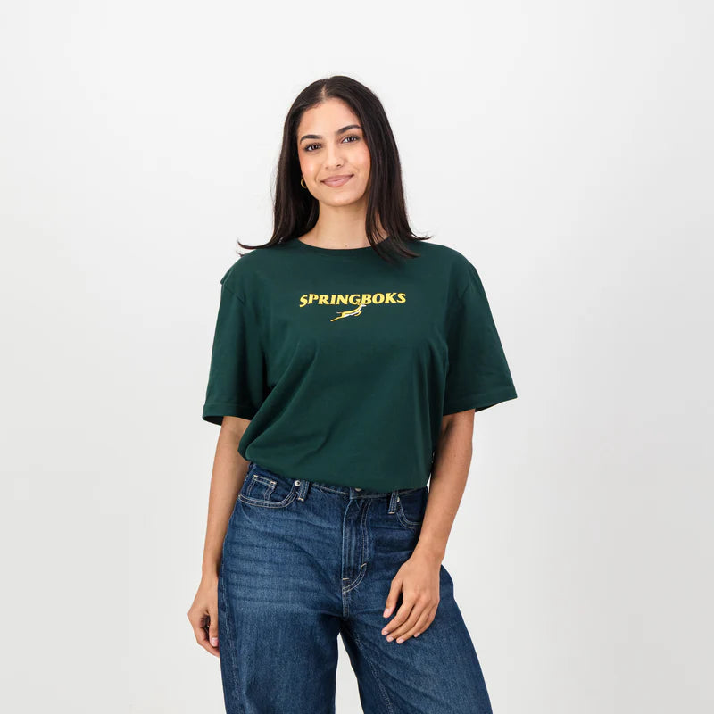 Official SA Legacy Threads™ Springboks Bokkie Regular Tee V1-OS Green