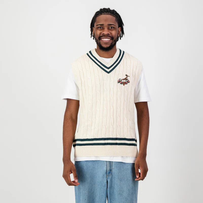 Official SA Legacy Threads™ Springboks 95 Vest Knit- Ivory